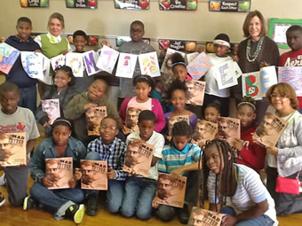 Jan Greenberg at Cote Brilliante Elementary School, St. Louis